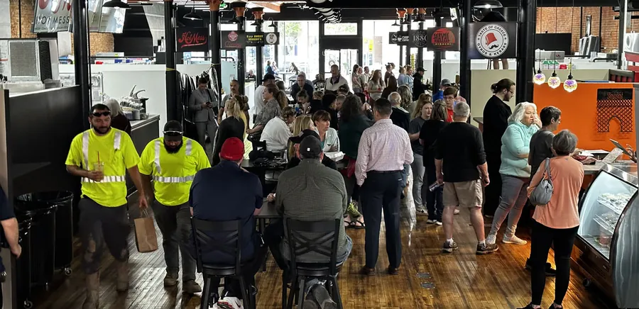 A full house inside The Downtown Exchange