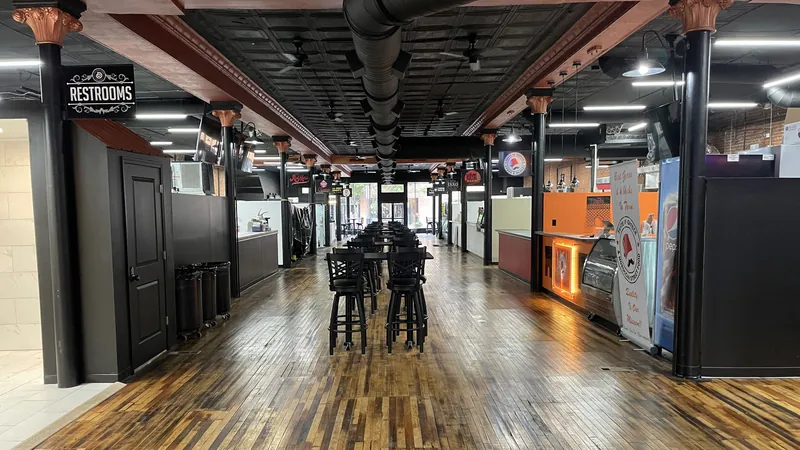 Inside The Downtown Exchange food hall, where Bee Sweet Desserts & Eats is located